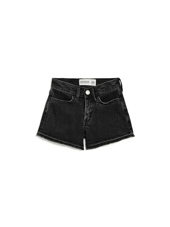 Шорты джинсовые High-Rise Relaxed Denim Shorts abercrombie kids — изображение 1 из 3, болотный