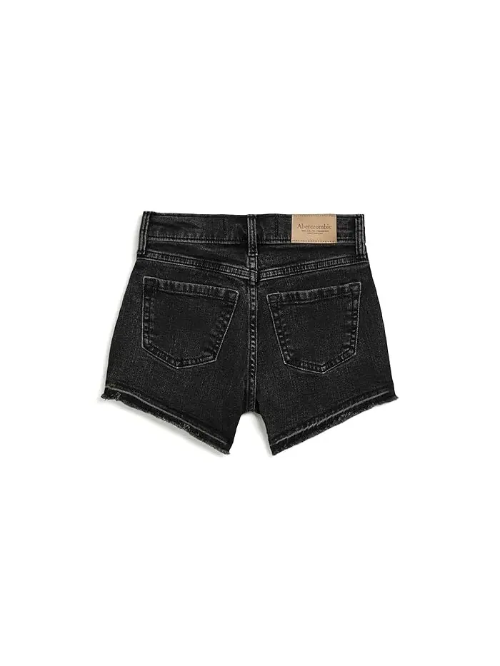 Шорты джинсовые High-Rise Relaxed Denim Shorts abercrombie kids — изображение 2 из 3, болотный