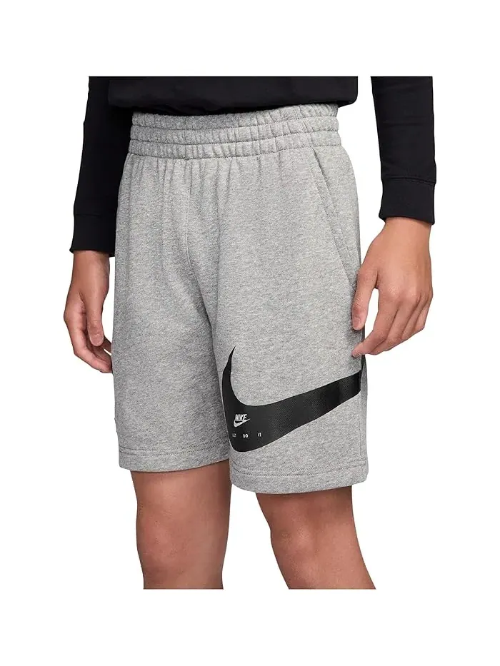 Шорты из футера спортивные Nike Kids — изображение 2 из 4, темный серый