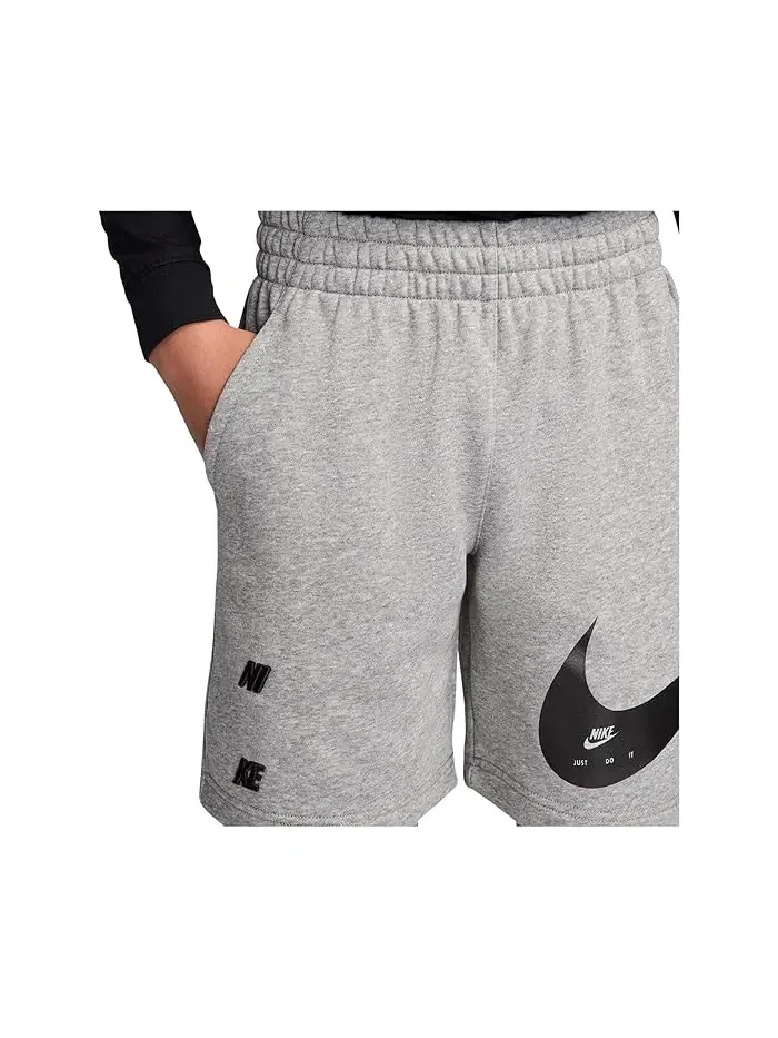 Шорты из футера спортивные Nike Kids — изображение 4 из 4, темный серый
