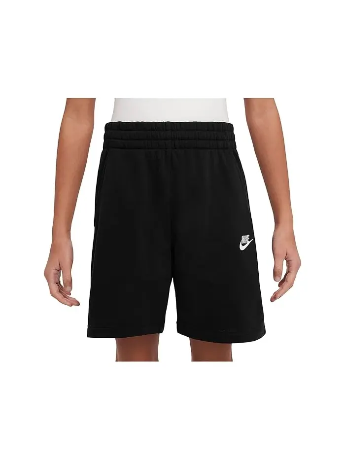 Шорты флисовые Sportswear Club Nike Kids — изображение 1 из 4, черный/белый