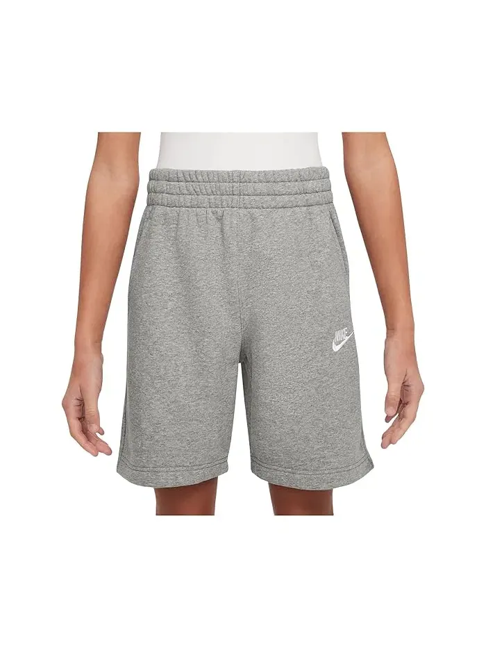 Шорты из флиса Sportswear Club Fleece Nike Kids — изображение 1 из 4, темный серый/серый/белый