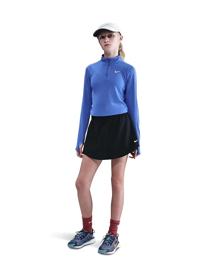 Юбка-шорты Dri-FIT с высокой посадкой Nike Kids — изображение 1 из 3, черный/белый