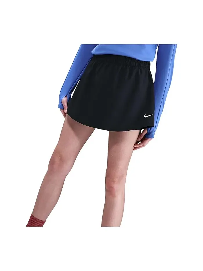 Юбка-шорты Dri-FIT с высокой посадкой Nike Kids — изображение 3 из 3, черный/белый