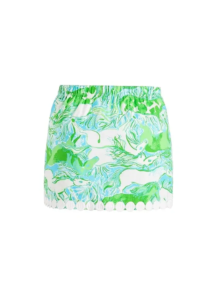 Юбка-шорты Mini Michelina Lilly Pulitzer Kids — изображение 2 из 3, синий