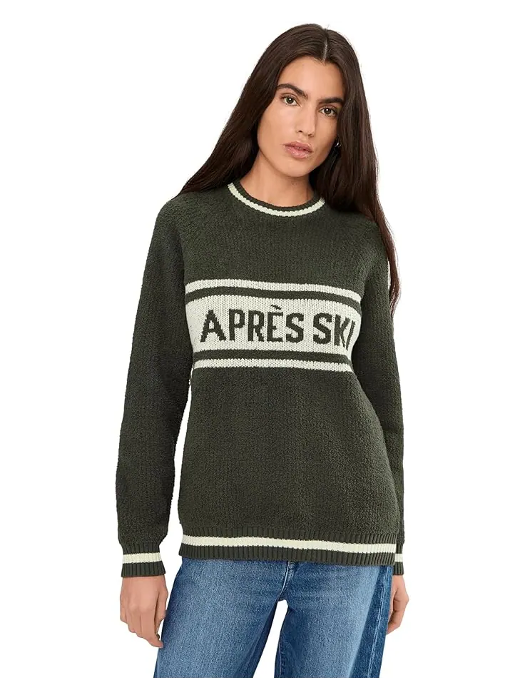 Унисекс свитер Unisex Barefoot Dreams Cozychic Cotton Apres Pullover — изображение 1 из 5, темный/кремовый