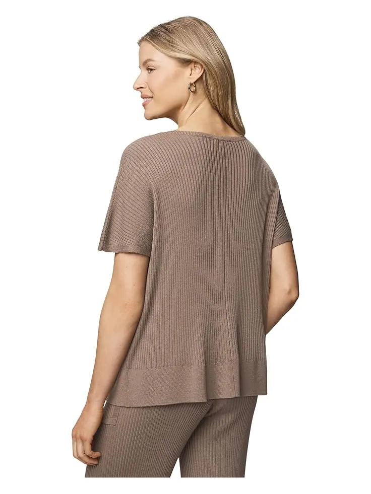 Женский свитер Splendid Georgie V-Neck — изображение 3 из 4, коричневый