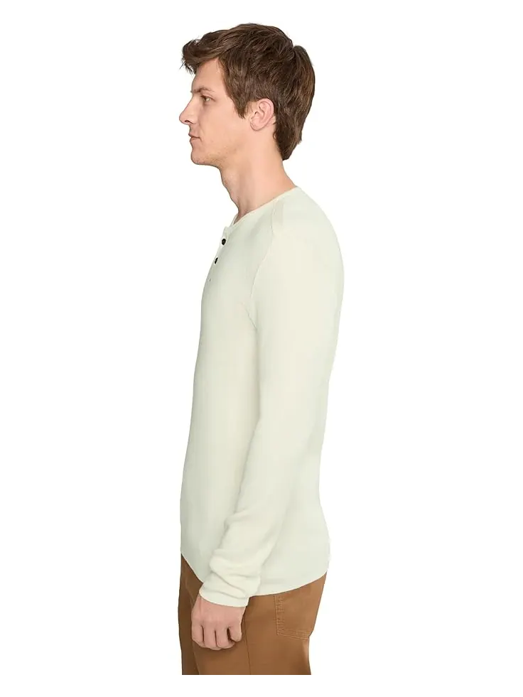 Мужской свитер John Varvatos Javis Henley Y2601R25 — изображение 3 из 5, серебристый