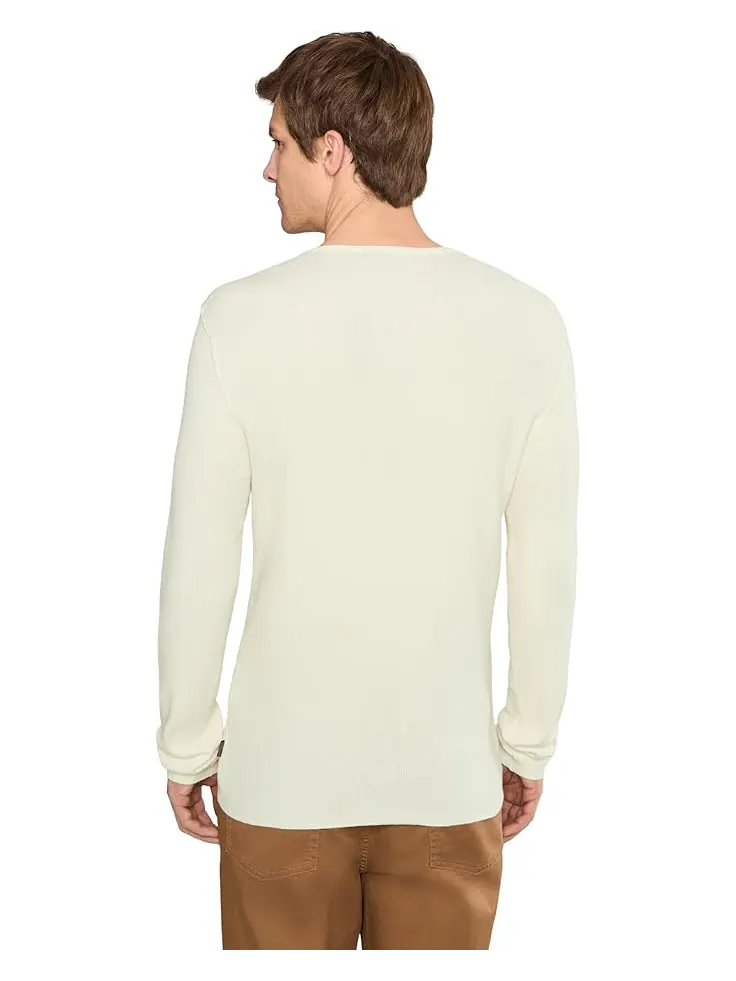 Мужской свитер John Varvatos Javis Henley Y2601R25 — изображение 4 из 5, серебристый
