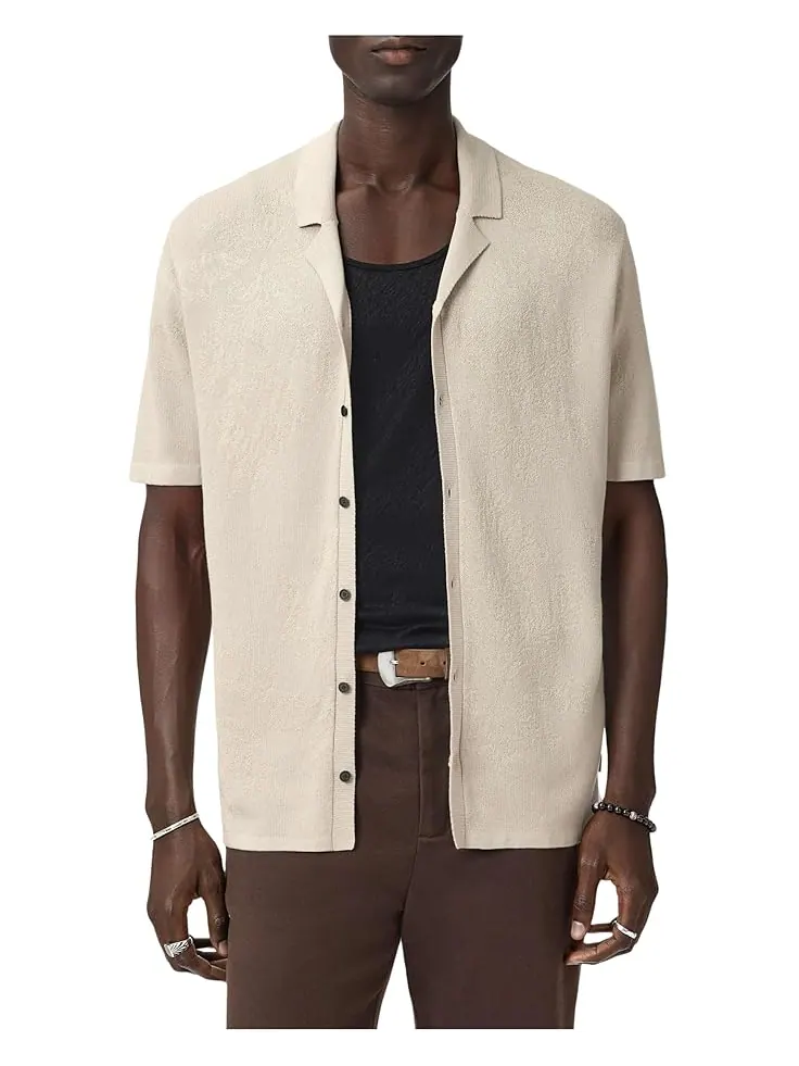 Мужской свитер John Varvatos Arlon Y2597R25 — изображение 3 из 3, миндальный