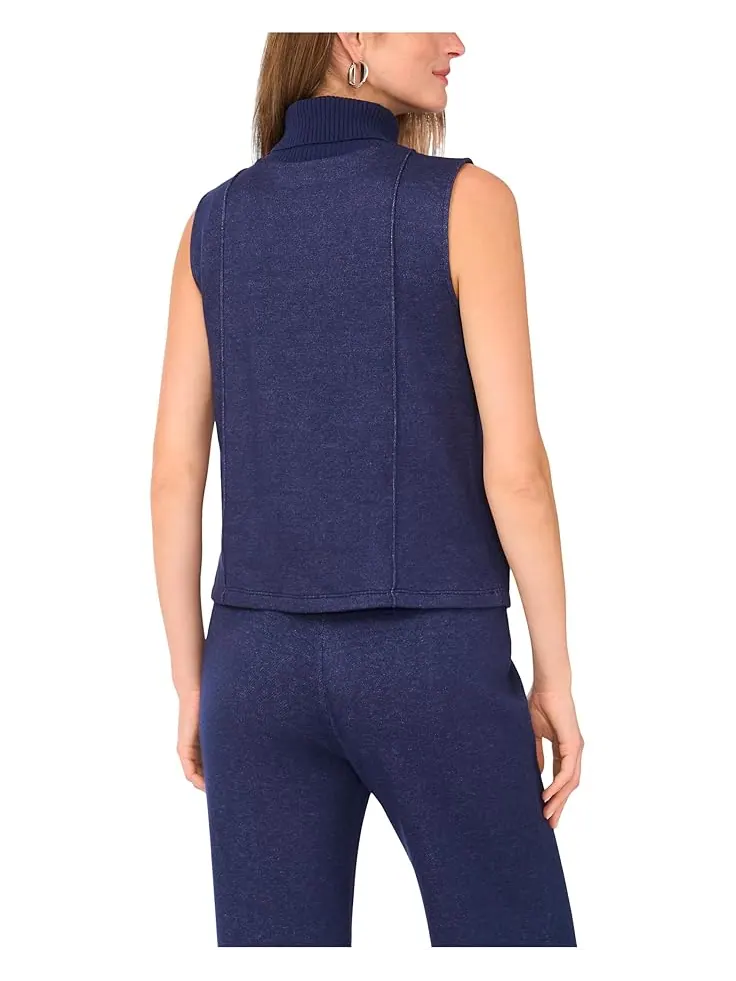 Женский свитер Vince Camuto Sleeveless Ribbed Turtleneck Tank — изображение 2 из 3, сумерки