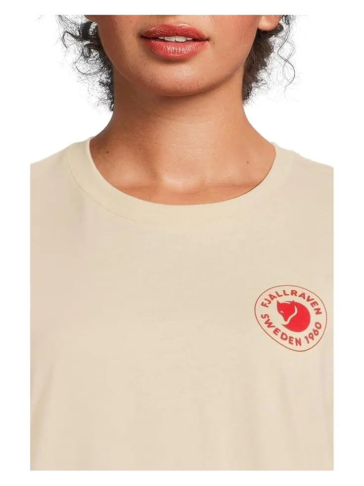 Женская футболка с длинным рукавом Fjällräven 1960 Logo — изображение 4 из 5, белый