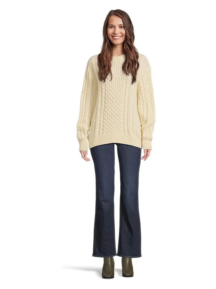 Женский свитер L.L.Bean 1965 Irish Fisherman Crewneck — изображение 5 из 5, бежевый