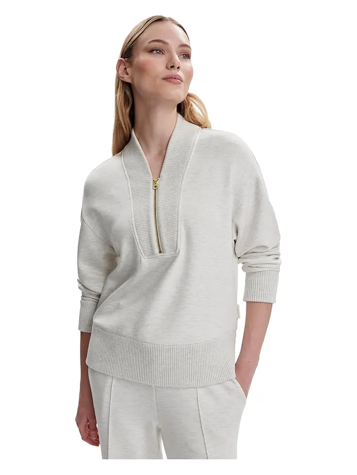 Женский худи Varley Sally Half Zip Sweat — изображение 2 из 5, слоновая кость