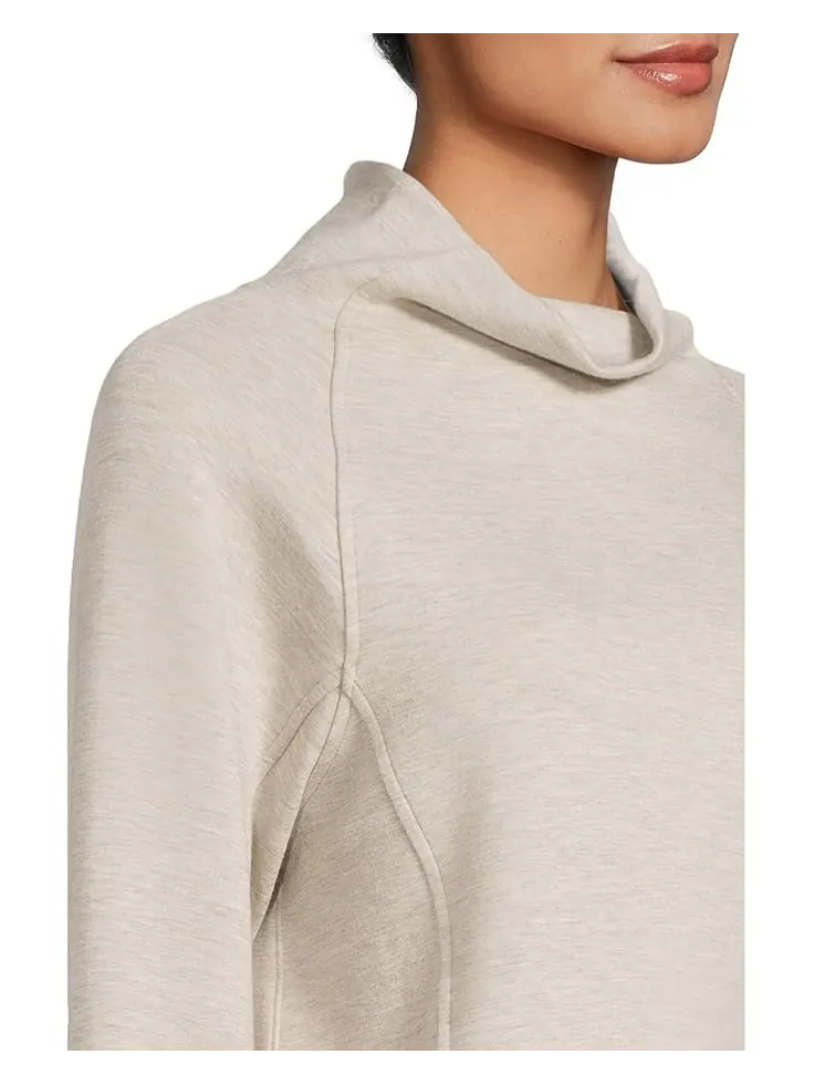 Женский худи Travis Mathew Skyloft Soft Funnel Neck TravisMathew — изображение 4 из 5, бежевый
