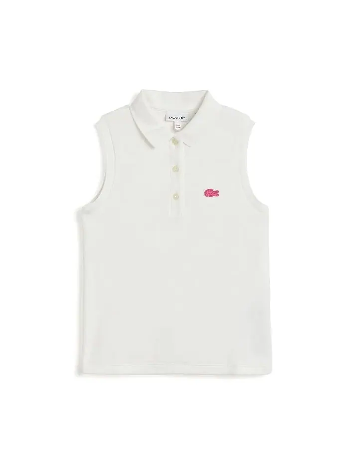 Топ-поло Lacoste Kids Terry — изображение 1 из 3, бежевый