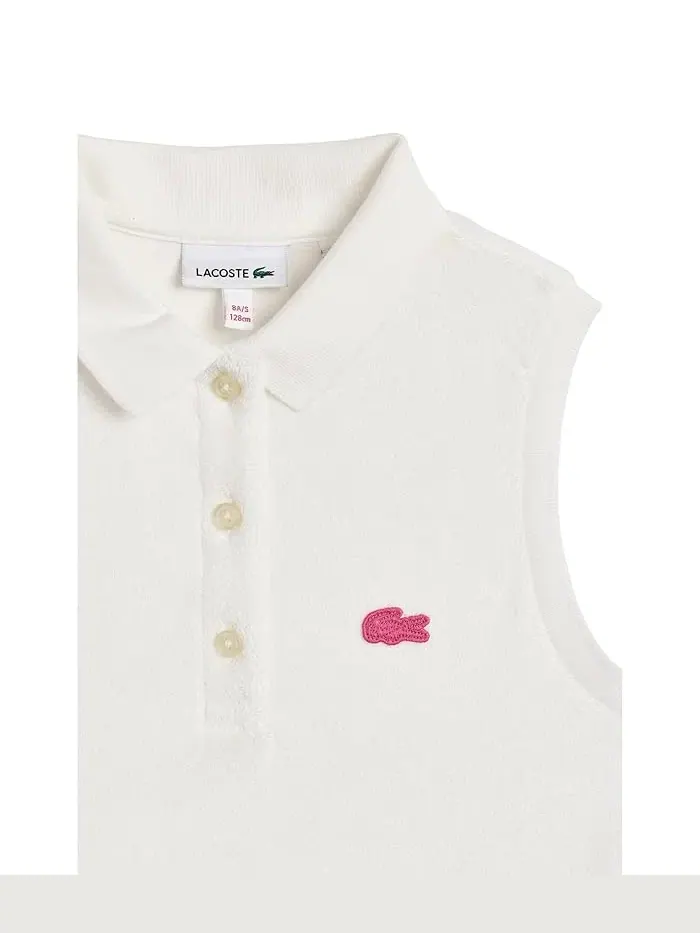 Топ-поло Lacoste Kids Terry — изображение 3 из 3, бежевый