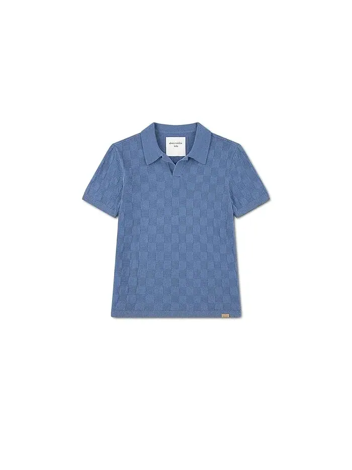 Свитер поло Johnny Collar Swolo abercrombie kids — изображение 1 из 3, синий