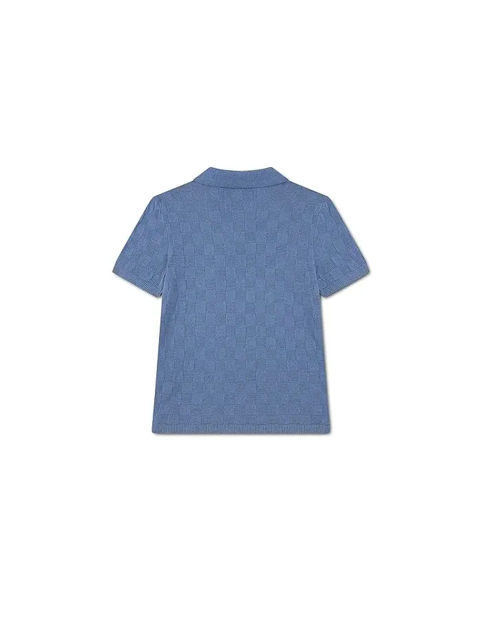 Свитер поло Johnny Collar Swolo abercrombie kids — изображение 2 из 3, синий