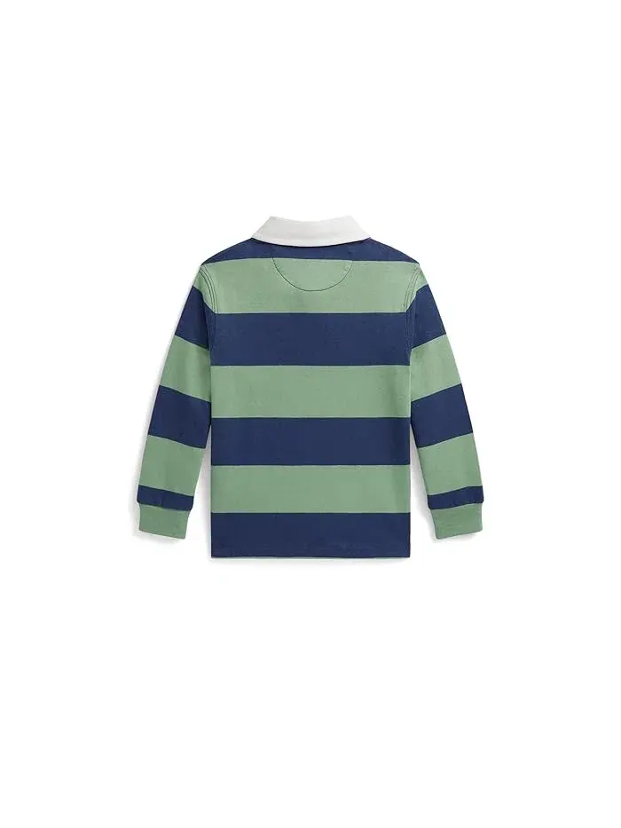 Рубашка поло The Iconic Rugby Shirt Polo Ralph Lauren Kids — изображение 2 из 2, синий