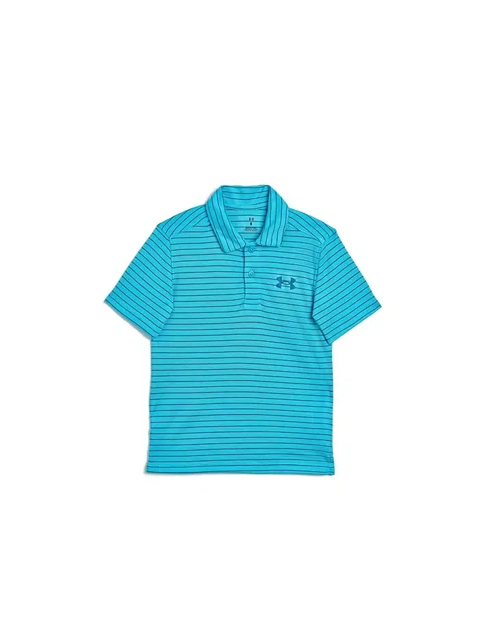 Поло UA Matchplay Stripe Polo Under Armour Kids — изображение 1 из 3, синий