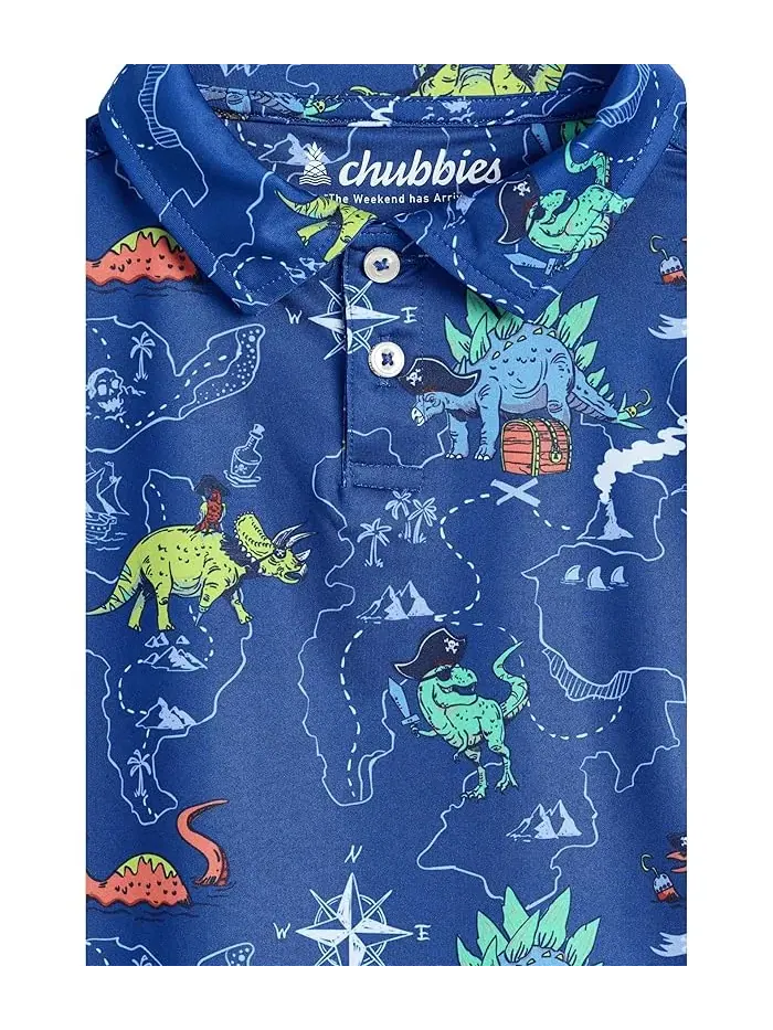 Поло Chubbies Kids Rex Marks The Spot Performance Polo — изображение 3 из 3, яркий синий