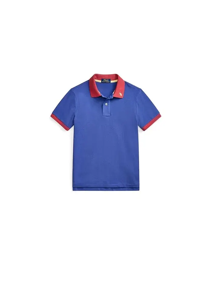 Футболка поло Stretch Cotton Mesh Polo Ralph Lauren Kids — изображение 1 из 2, свобода