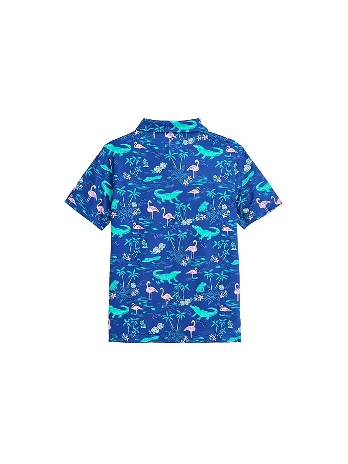 Поло Chubbies Kids The Lil Swamp And Circumstance Performance Polo — изображение 2 из 3, яркий синий
