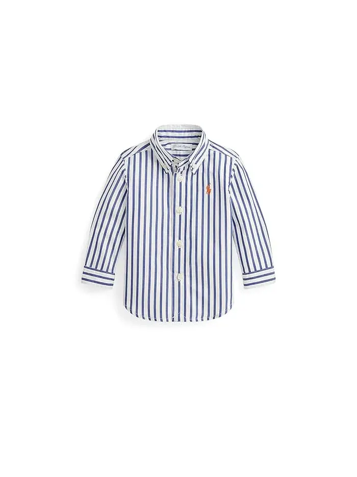 Рубашка поло из хлопка Полосатая Polo Ralph Lauren Kids — изображение 1 из 2, зеленый/мульти