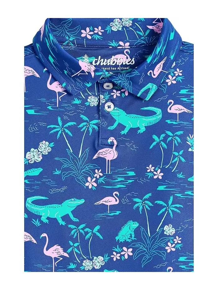 Поло Chubbies Kids The Swamp And Circumstance Performance Polo — изображение 3 из 3, яркий синий