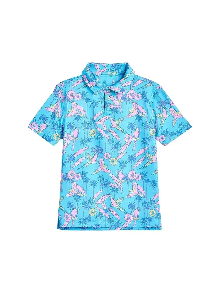 Повседневная рубашка поло The Flock Party Chubbies Kids — изображение 1 из 4, голубой
