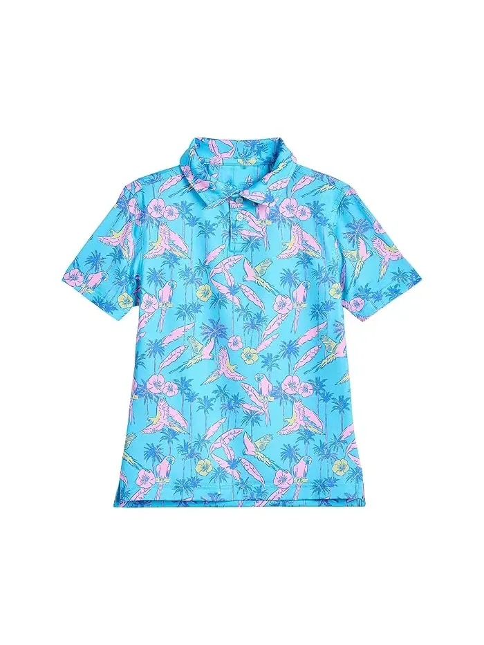 Повседневная рубашка поло The Flock Party Chubbies Kids — изображение 4 из 4, голубой