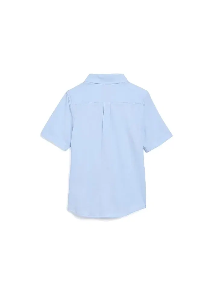 Рубашка поло оксфорд трикотажная Polo Ralph Lauren Kids — изображение 2 из 3, синий