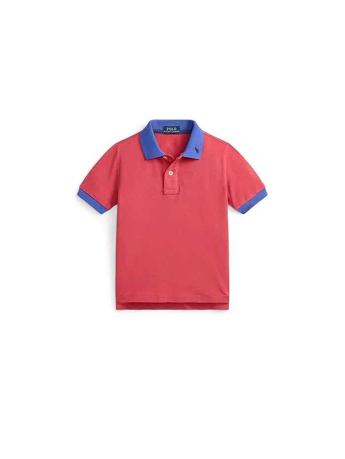 Поло Polo Ralph Lauren Kids Stretch Cotton Mesh — изображение 1 из 2, красный
