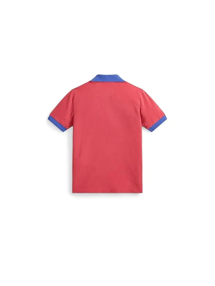 Поло Polo Ralph Lauren Kids Stretch Cotton Mesh — изображение 2 из 2, красный