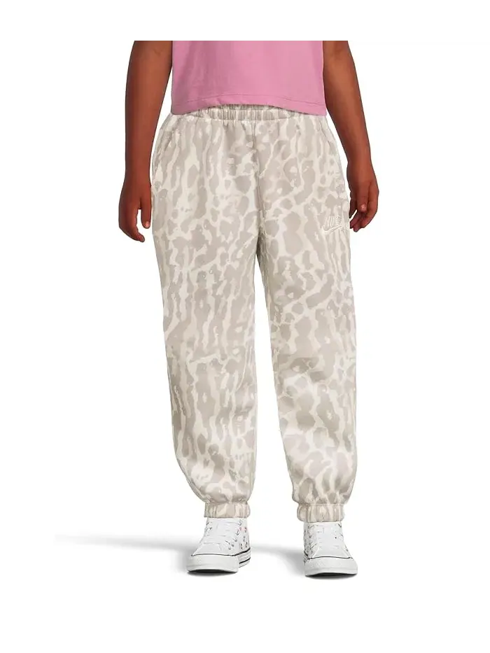 Штаны спортивные с принтом Sportswear Club Fleece Nike Kids — изображение 1 из 4, серый