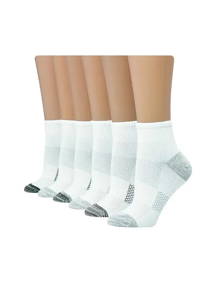 Носки женские дышащие 6 пар Hanes — изображение 1 из 1, серебристый