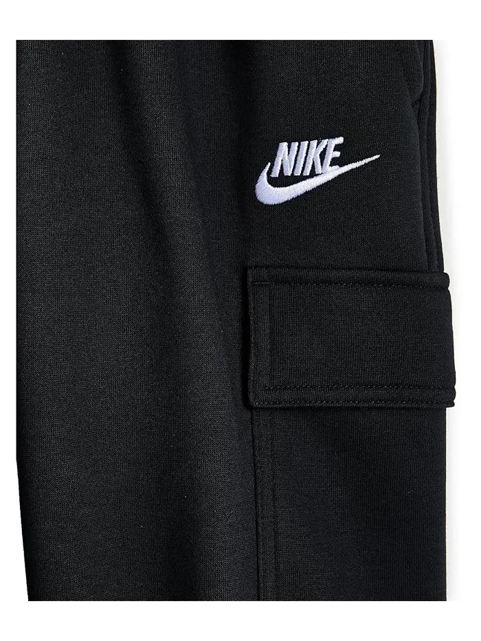 Штаны Nike Kids NSW Club Fleece Cargo — изображение 3 из 3, черный/черный/белый