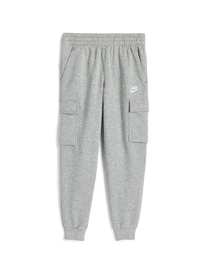 Штаны карго Nike Kids Club Fleece LBR — изображение 1 из 3, темный серый/серый/белый