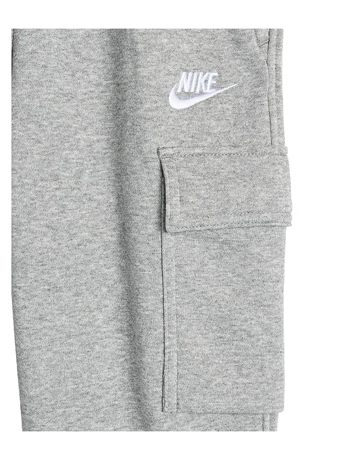 Штаны карго Nike Kids Club Fleece LBR — изображение 3 из 3, темный серый/серый/белый