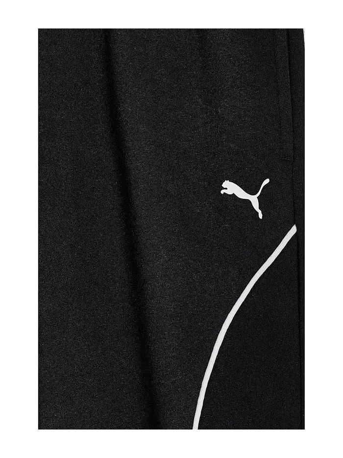 Спортивные штаны флисовые Sport Pack Joggers PUMA Kids — изображение 3 из 3, зеленый/белый/черный
