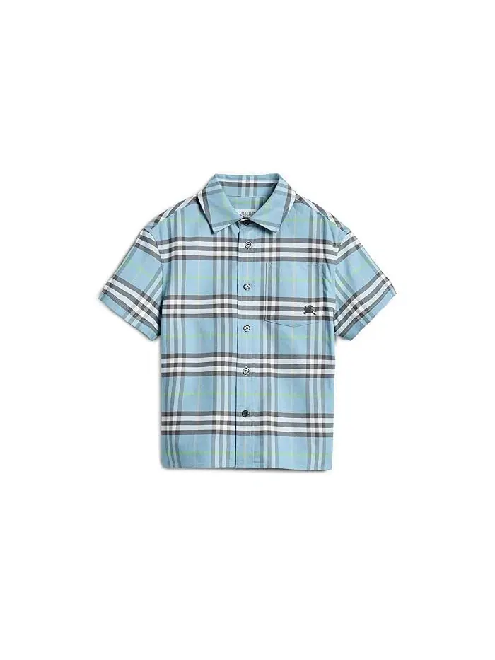 Рубашка в клетку Billy Burberry Kids — изображение 1 из 3, синий