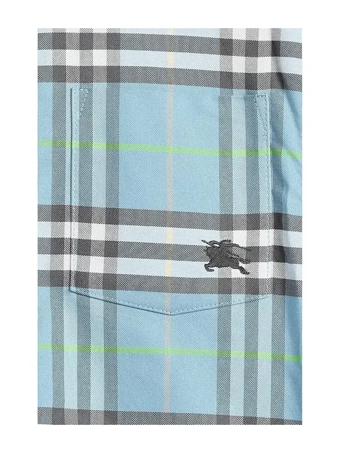 Рубашка в клетку Billy Burberry Kids — изображение 3 из 3, синий