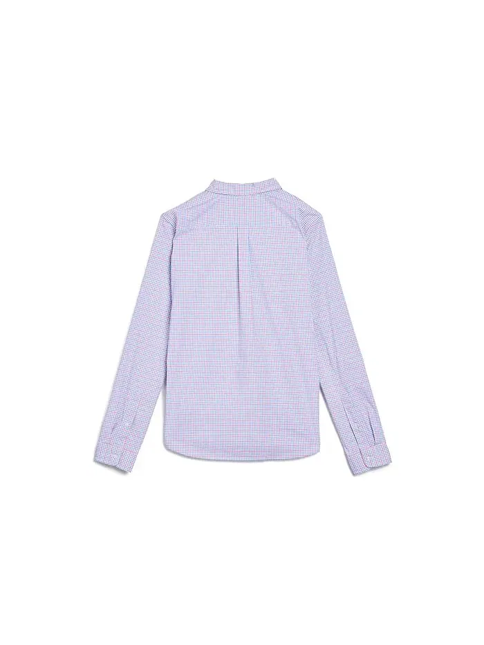 Рубашка с клетчатым принтом Catamaran Check Performance Cotton Vineyard Vines Kids — изображение 2 из 3, голубой