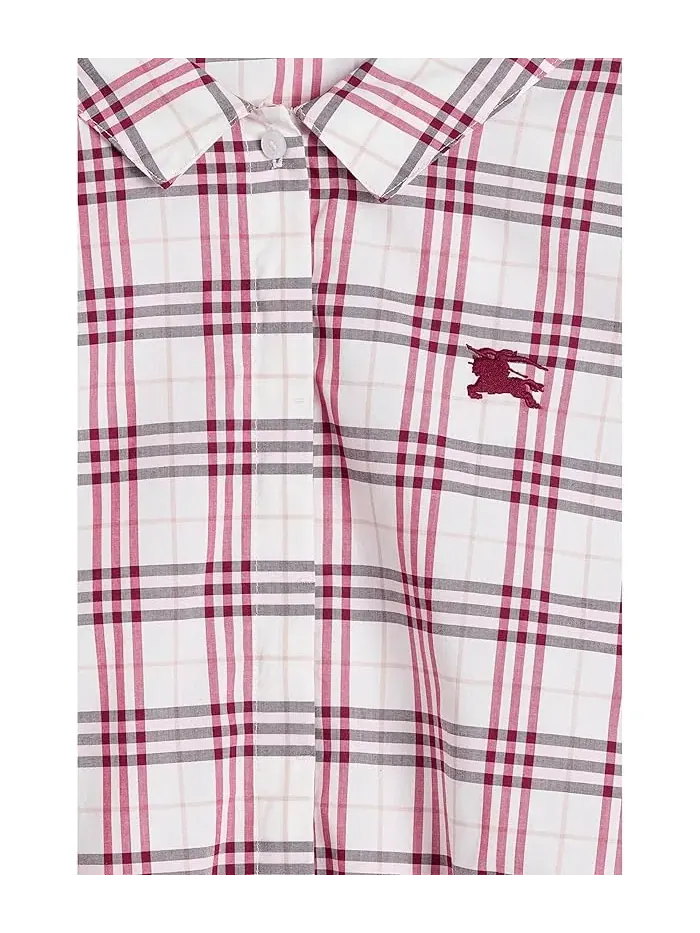 Блуза с клеткой Maisie Burberry Kids — 3