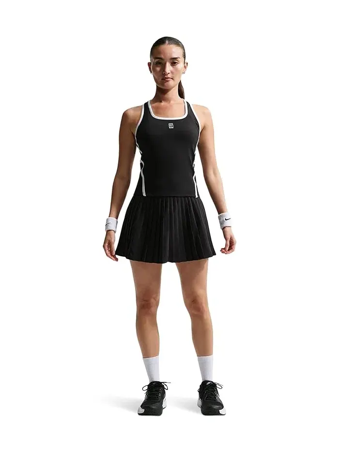 Юбка теннисная плиссированная Victory Dri-FIT Nike — изображение 2 из 5, черный/белый