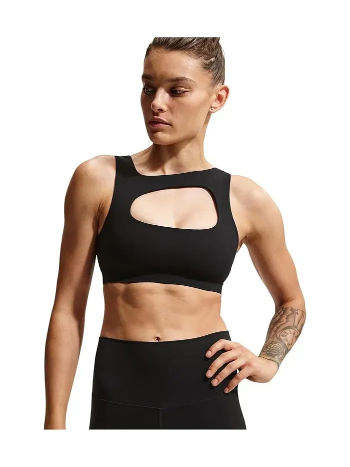 Спортивный бюстгальтер с легкой поддержкой Zenvy Light-Support Nike — изображение 1 из 5, черный/серый