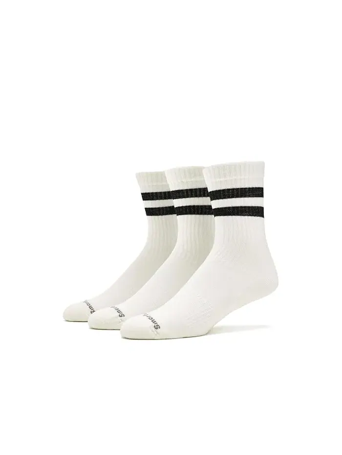 Носки спортивные Everyday Athletic Stripe Crew 3pk Smartwool — изображение 1 из 2, белый