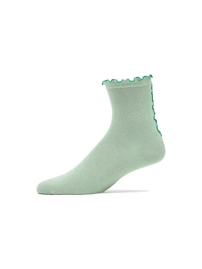 Носки с рюшами Karsyn Lettuce Edge Quarter II UGG — изображение 1 из 2, колибриный