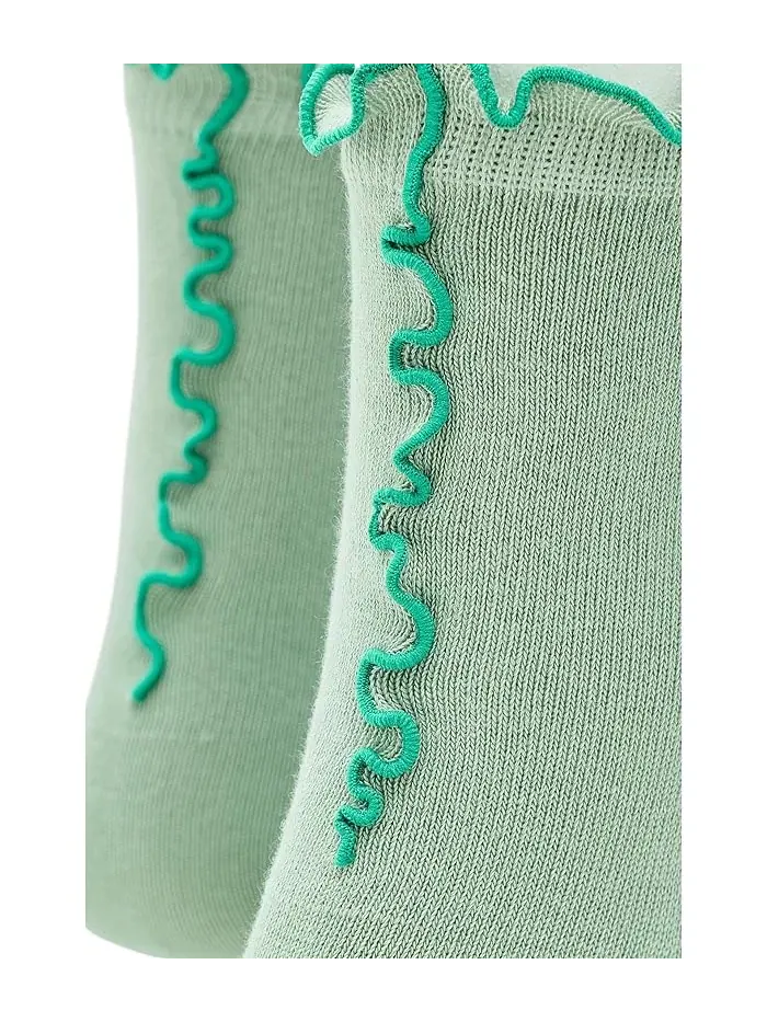 Носки с рюшами Karsyn Lettuce Edge Quarter II UGG — изображение 2 из 2, колибриный